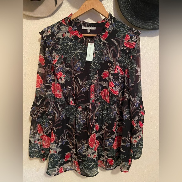 Anthropologie Plus Elena Ruffle Blouse - Picture 12 of 12